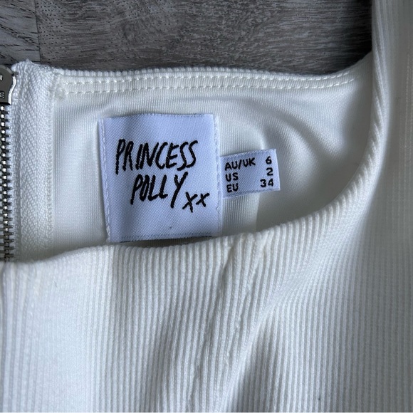 Women’s Princess Polly White Kaeshia Rib Bustier White Top size 2 - Picture 5 of 7